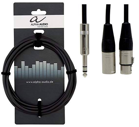 Alpha Audio JACK TRS - XLRM/XLRF 1,5m - Image principale